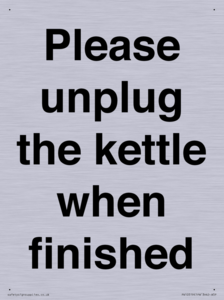 Please unplug the kettle when finished